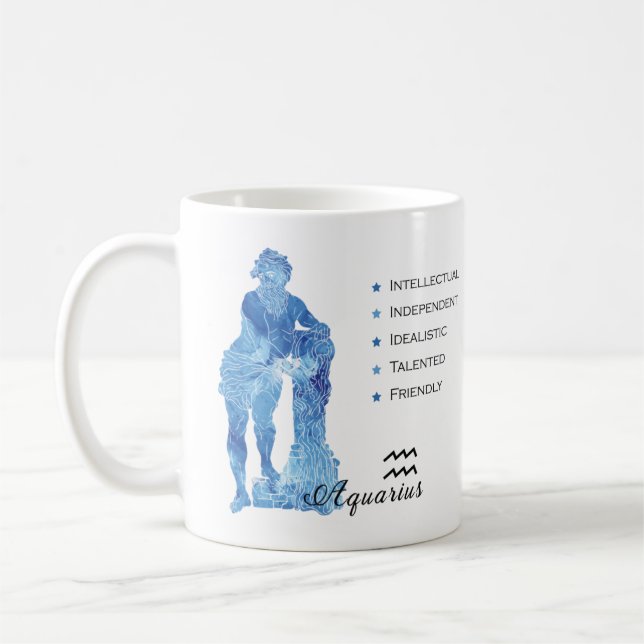 Aquarius Zodiac Tasse (Links)