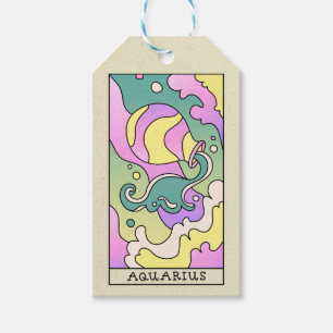 Aquarius Zodiac Unterzeichnung Abstrakter Kunst Vi Geschenkanhänger