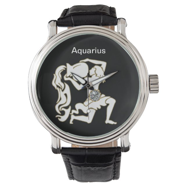 Aquarius Zodiac Wrist Watch Armbanduhr (Vorderseite)
