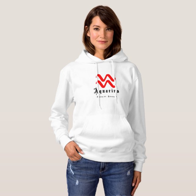 Aquarius zodiac-Zeichen Hoodie (Vorne ganz)