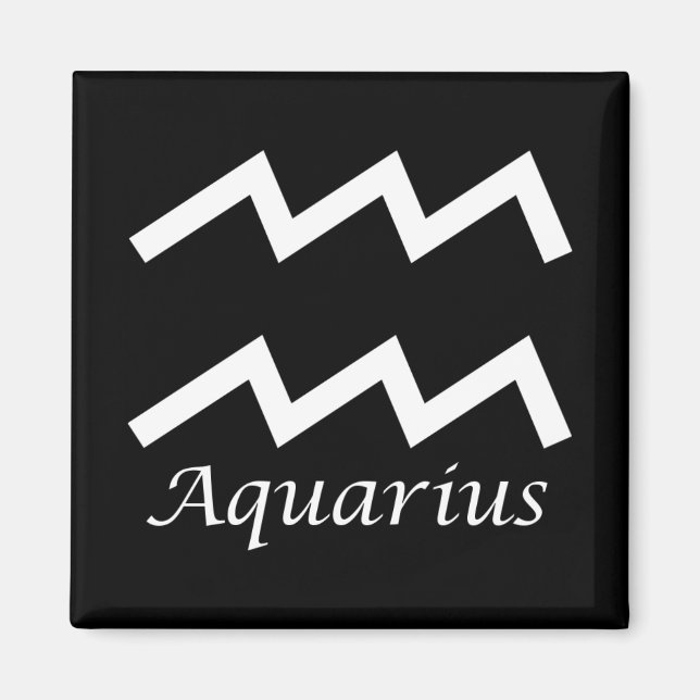 "Aquarius" Zodiac-Zeichen Magnet (Vorne)