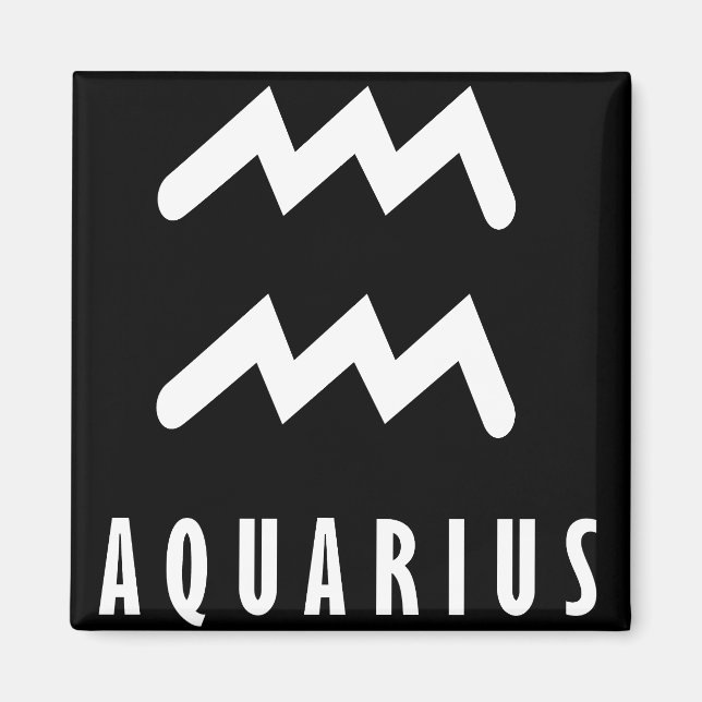 Aquarius zodiac-Zeichen Magnet (Vorne)