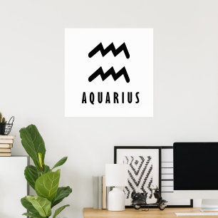 Aquarius zodiac-Zeichen Poster