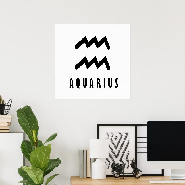 Aquarius zodiac-Zeichen Poster (Heimbüro)
