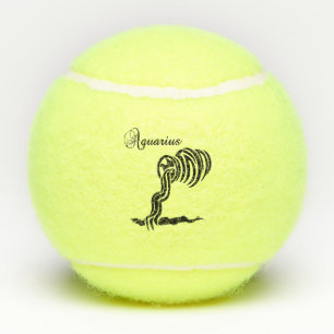 Aquarius Zodiac Zeichen und Symbol Blau Grün Tennisbälle