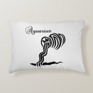 Aquarius Zodiac Zeichen und Symbol Dekokissen