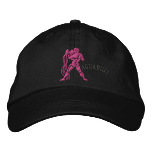 Aquarius Zodiac Zeichenstickerei 20. Januar - 18.  Bestickte Kappe