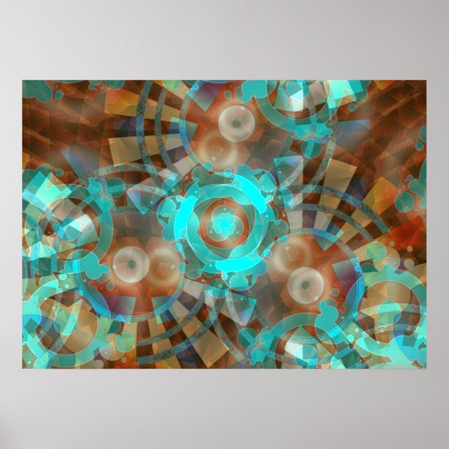 AquaRustia Abstract Poster (Vorne)