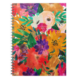 Aquatercolor Floral-Notebook Notizblock