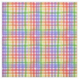 Aquatercolor Rainbow Kariert / Gingham Stoff