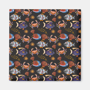 Aquatic animals pattern   ocean underwater life 11 magnet