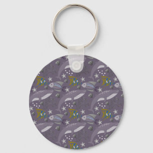 Aquatic animals pattern   ocean underwater life 24 schlüsselanhänger