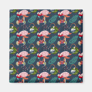 Aquatic animals pattern   ocean underwater life 34 magnet