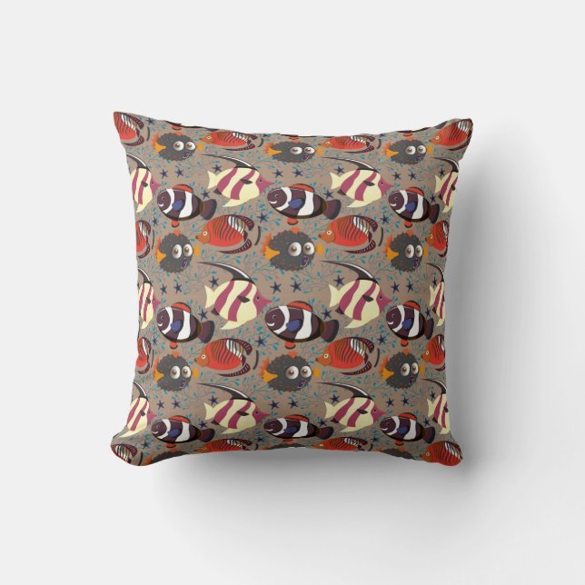 Aquatic animals pattern | ocean underwater life 41 kissen (Vorderseite)