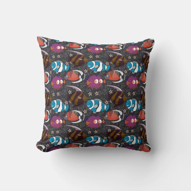 Aquatic animals pattern | ocean underwater life 43 kissen (Vorderseite)
