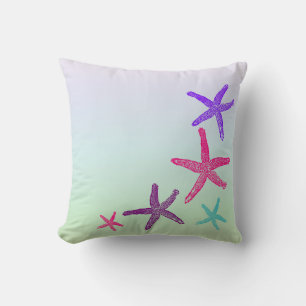 Aquatic Starfish in Pastellfarben Kissen