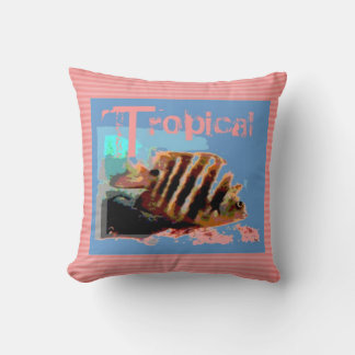 Aquatic Stripes and Dots Pattern Pillow Kissen