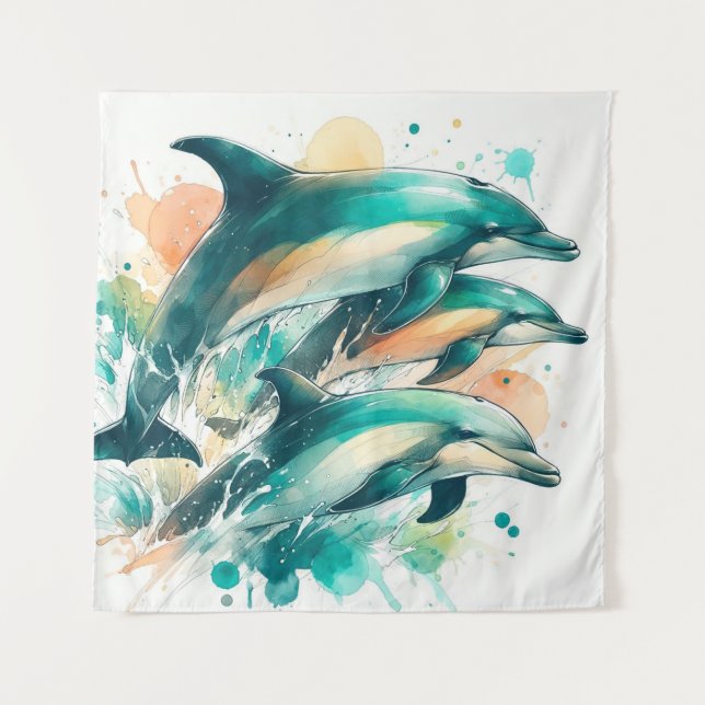 Aquatic Symphony Wandteppich (Vorderseite)