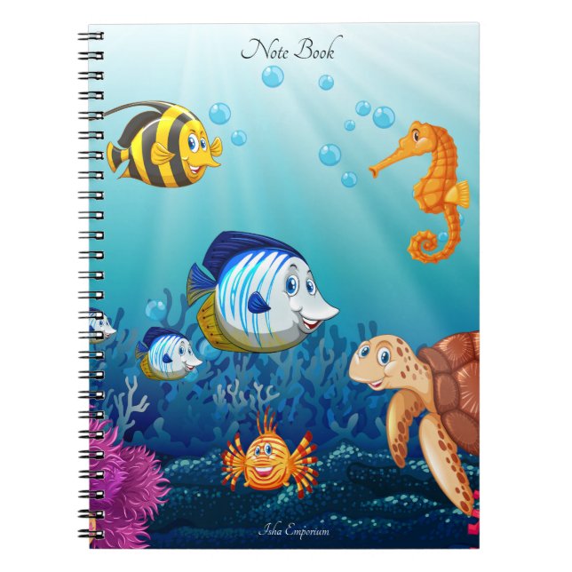 Aquatic-Themed-Notebook Notizblock (Vorderseite)