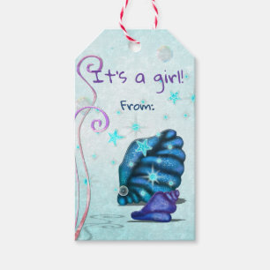 Aquatica 3D Whimsey ITS A GIRL Baby Dusche Geschenkanhänger