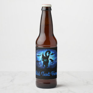 Aquaticat - Surreal Cat in Deep Ocean Fantasy Bierflaschenetikett