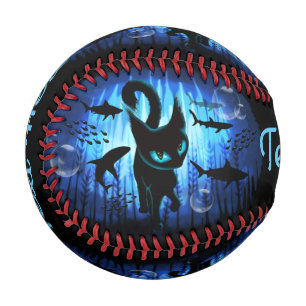 Aquaticat - surreale Katze im Tiefsee Baseball