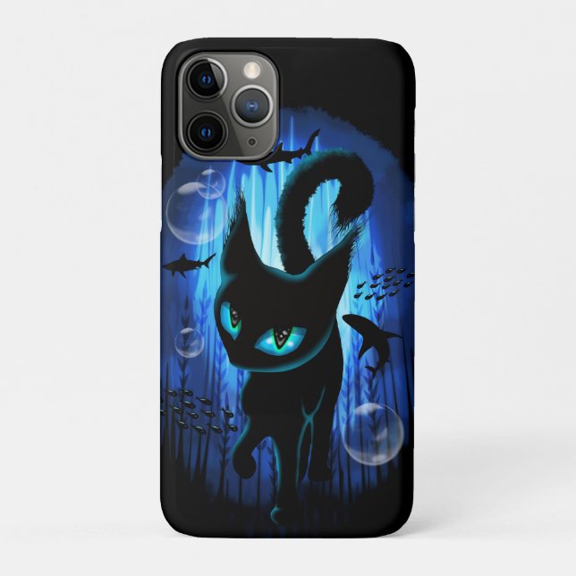 Aquaticat - surreale Katze im Tiefsee Case-Mate iPhone Hülle (Rückseite)