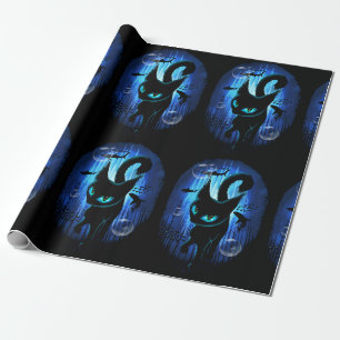 Aquaticat - surreale Katze im Tiefsee Geschenkpapier