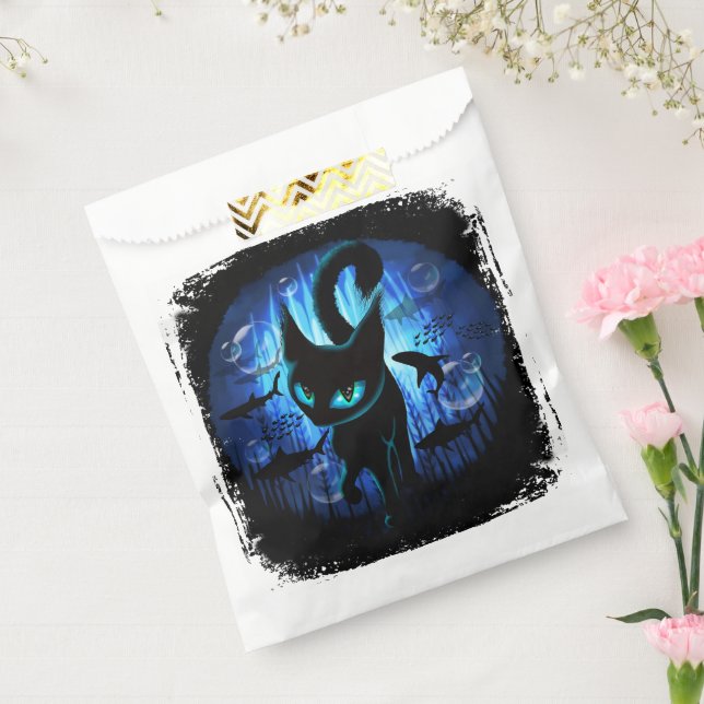 Aquaticat - surreale Katze im Tiefsee Geschenktütchen (Versiegelt)