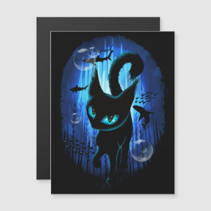 Aquaticat - surreale Katze im Tiefsee Magnetkarte