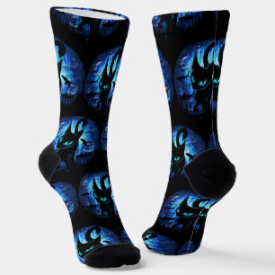Aquaticat - surreale Katze im Tiefsee Socken