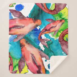 Aquatisches Set. Rotes Meer und exotische Fische i Sherpadecke