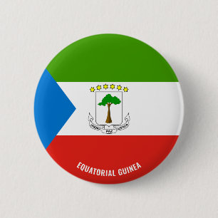 Äquatoriale Guinea Flag Charming Patriotic Button
