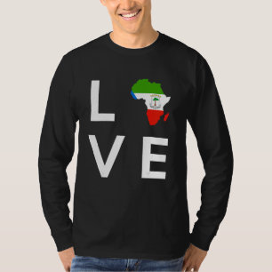 Äquatoriale Guinea Flag Liebe Afrika Äquatorialgui T-Shirt