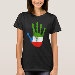 Äquatoriale Guinea Flaggen Hand Malabo Äquatorialg T-Shirt