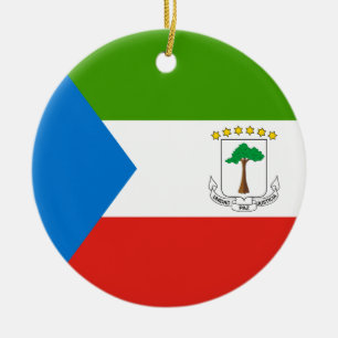 Äquatoriale Guinea-Flaggen-Verzierung Keramik Ornament