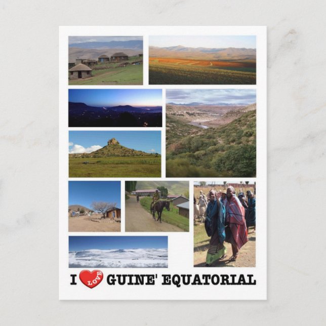 Äquatoriale Guinea - I Liebe - Postkarte (Vorderseite)