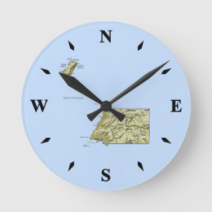 Äquatoriale Guinea Kartenuhr Runde Wanduhr