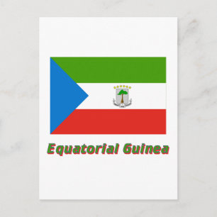 Äquatoriale Guinea mit Namen Postkarte