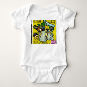 Äquatoriale Guinea Radfahrer Historische Briefmark Baby Strampler