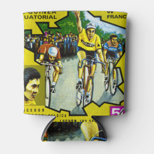 Äquatoriale Guinea Radfahrer Historische Briefmark Dosenkühler