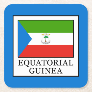 Äquatoriale Guinea Rechteckiger Pappuntersetzer