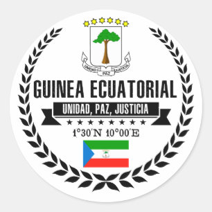 Äquatoriale Guinea Runder Aufkleber