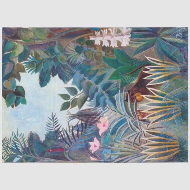 Äquatorialer Dschungel, Rousseau Seidenpapier (Vorderseite)