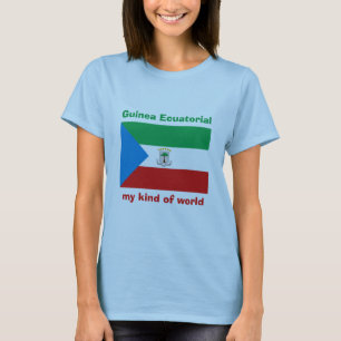 Äquatorialguinea-Flagge + Karte + Text T-Shirt