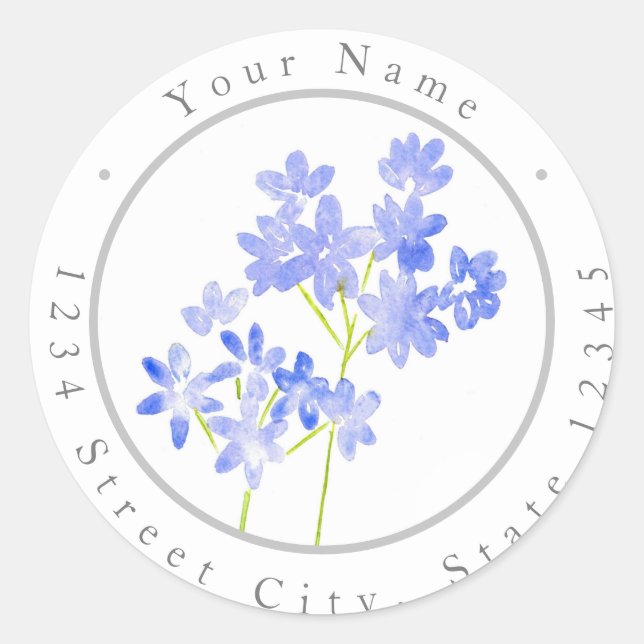 Aqucolor Agapanthus Runder Aufkleber (Vorderseite)