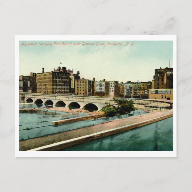 Aqueduct, Rochester, NY Vintag Postkarte (Vorderseite)