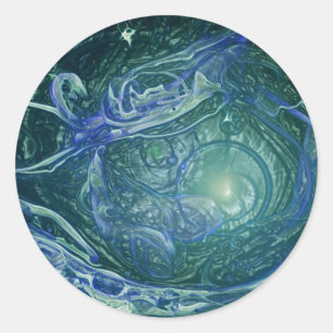 aquesurreal runder aufkleber