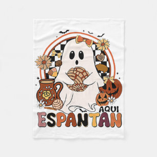 Aqui Espantan! Dia De Muertos Spanish Mexican Hall Fleecedecke