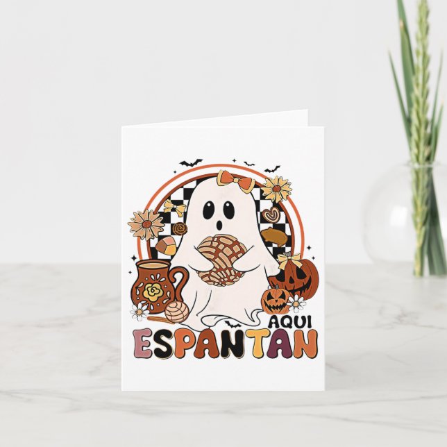 Aqui Espantan! Dia De Muertos Spanish Mexican Hall Karte (Vorderseite)